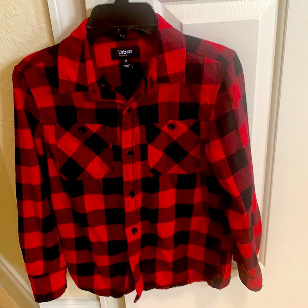 Urban Pipeline small boys flannel long sleeve button down shirt